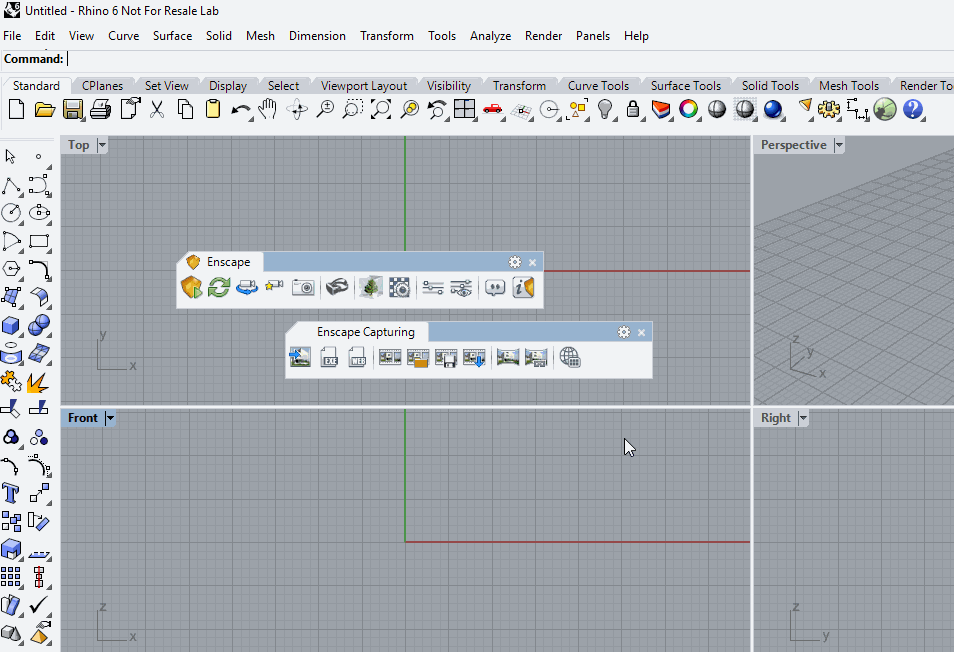 Gắn các thanh công cụ Enscape vào Rhino Gắn các thanh công cụ Enscape vào Rhino