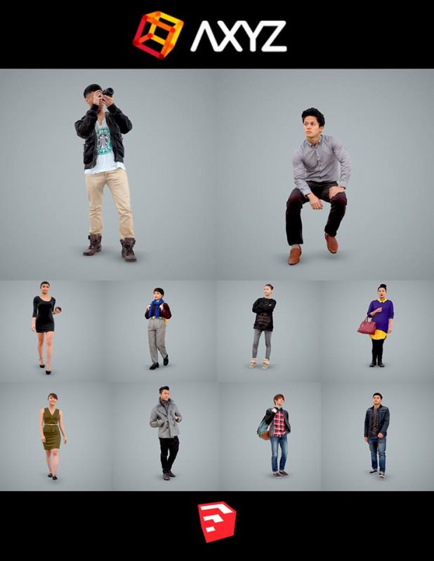Asian People-Sketchup models