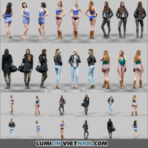 6 Realistic Female Characters [SKETCHUP MODELS]