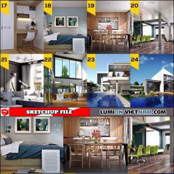 8 FULL SKETCHUP SCENES BY FIN STUDIO