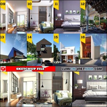 8 FULL SKETCHUP SCENES BY FIN STUDIO