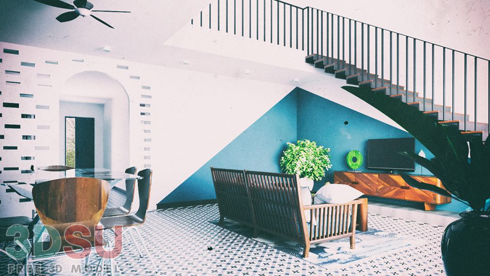 living-room-small-house-sketchup-model-3