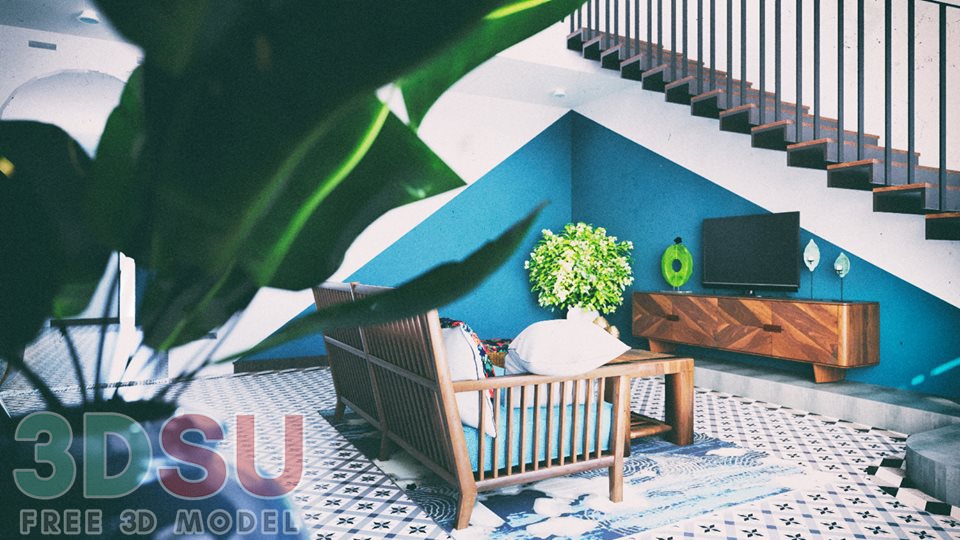 living-room-small-house-sketchup-model-5