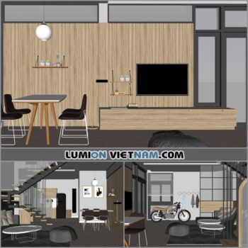 LIVING ROOM [SKETCHUP INTERIORS SCENE]