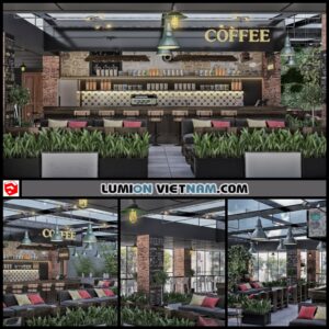 Coffee Shop - Sketchup Interior Scene By Cu Tý