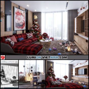 Livingroom – Sketchup Interior Scene By Trong Thanh