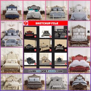 3D BED COLLECTION [SKETCHUP MODEL FREE DOWNLOAD]
