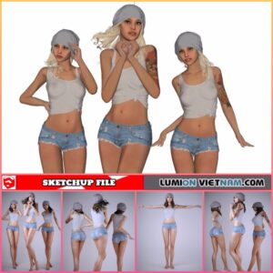 3D GIRL [SKETCHUP MODEL FREE DOWNLOAD]