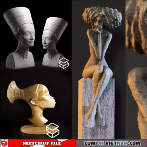 3D STATUE DECOR [SKETCHUP MODEL- FREE DOWNLOAD]