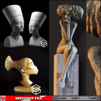 3D STATUE DECOR [SKETCHUP MODEL- FREE DOWNLOAD]