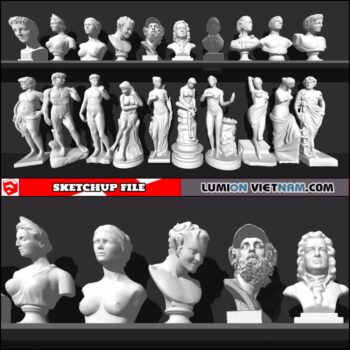 3D STATUE DECOR [SKETCHUP MODEL- FREE DOWNLOAD]