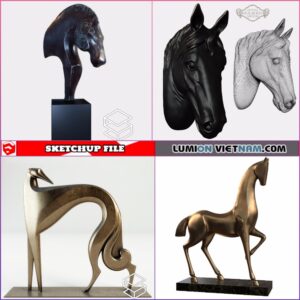 3D ANIMAL STATUE DECOR [SKETCHUP MODEL- FREE DOWNLOAD]