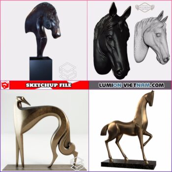 3D ANIMAL STATUE DECOR [SKETCHUP MODEL- FREE DOWNLOAD]