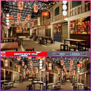 RESTAURANT [SKETCHUP INTERIOR SCENE FREE DOWNLOAD]