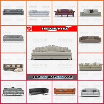 3D SOFA COLLECTION [SKETCHUP MODEL FREE DOWNLOAD]