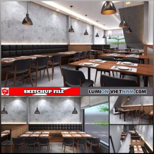 RESTAURANT [SKETCHUP INTERIOR SCENE FREE DOWNLOAD]