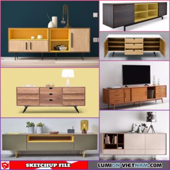 3D DISPLAY CABINETS COLLECTION [SKETCHUP MODEL- FREE DOWNLOAD]
