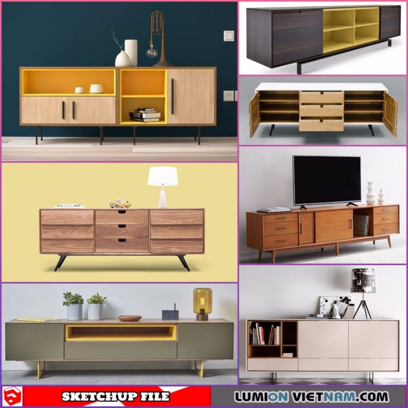 3D DISPLAY CABINETS COLLECTION [SKETCHUP MODEL- FREE DOWNLOAD]