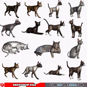 3D CAT [SKETCHUP MODEL - FREE DOWNLOAD]