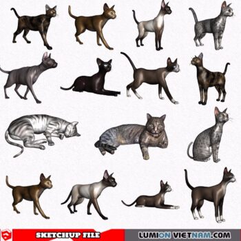3D CAT [SKETCHUP MODEL - FREE DOWNLOAD]