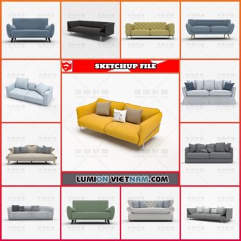 3D SOFA COLLECTION [SKETCHUP MODEL FREE DOWNLOAD]