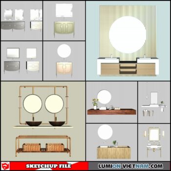 3D BATHROOM SINK [SKETCHUP MODEL-FREE DOWNLOAD]