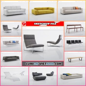 3D CHAIR COLLECTION [SKETCHUP MODEL FREE DOWNLOAD]