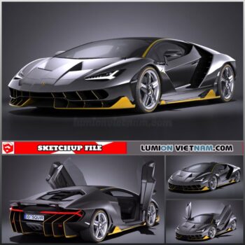 3D CAR LAMBORGHINI [SKETCHUP MODEL FREE DOWNLOAD]
