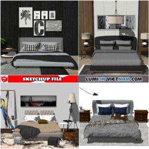 COMBO BED [SKETCHUP MODEL- FREE DOWNLOAD]