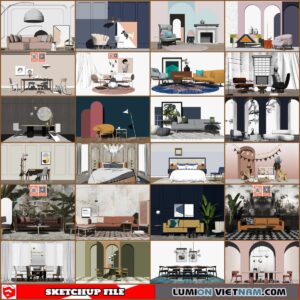 3D SET COLLECTION [SKETCHUP MODEL- FREE DOWNLOAD]