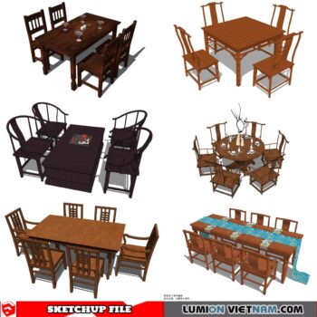 DINING TABLE [SKETCHUP MODEL FREE DOWNLOAD]