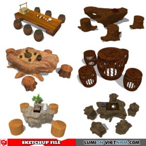 DINING TABLE [SKETCHUP MODEL FREE DOWNLOAD]