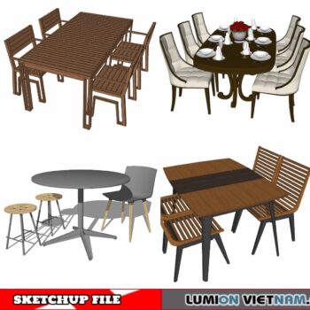 DINING TABLE [SKETCHUP MODEL FREE DOWNLOAD]