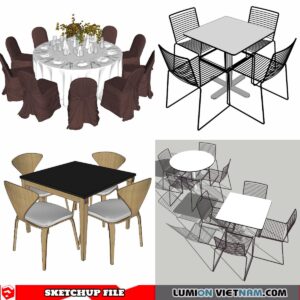 DINING TABLE [SKETCHUP MODEL FREE DOWNLOAD]