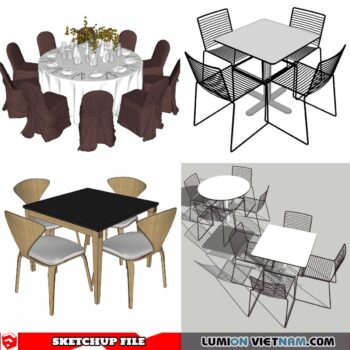 DINING TABLE [SKETCHUP MODEL FREE DOWNLOAD]