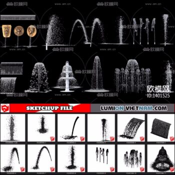 3D FOUNTAIN [SKETCHUP MODEL FREE DOWNLOAD]