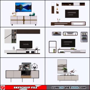 3D TV SHELF [SKETCHUP MODELS- FREE DOWNLOAD]
