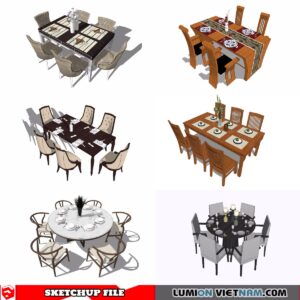 DINING TABLE [SKETCHUP MODEL FREE DOWNLOAD]