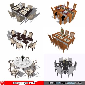DINING TABLE [SKETCHUP MODEL FREE DOWNLOAD]