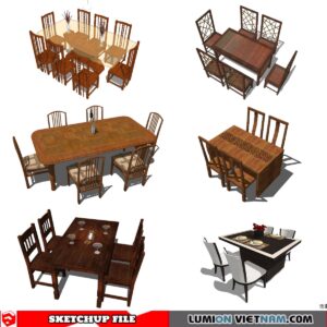 DINING TABLE [SKETCHUP MODEL FREE DOWNLOAD]