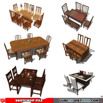 DINING TABLE [SKETCHUP MODEL FREE DOWNLOAD]