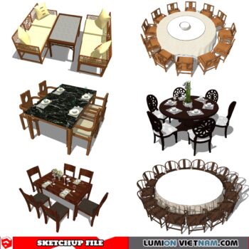 DINING TABLE [SKETCHUP MODEL FREE DOWNLOAD]