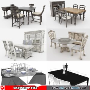 DINING TABLE [SKETCHUP MODEL FREE DOWNLOAD]