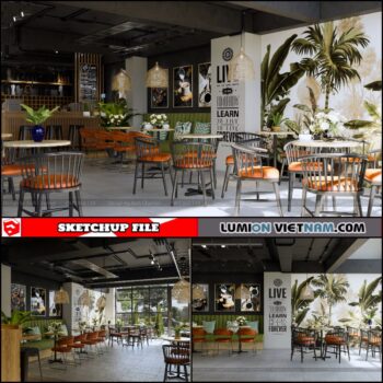 COFFE SHOP [SKETCHUP INTERIOR SCENE FREE DOWNLOAD]