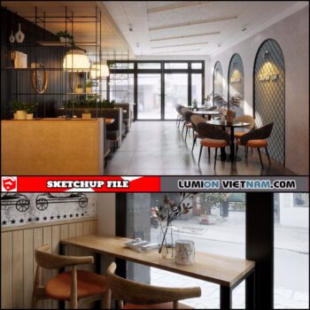 COFFE SHOP [SKETCHUP INTERIOR SCENE FREE DOWNLOAD]