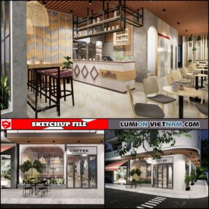 COFFE SHOP [SKETCHUP INTERIOR SCENE FREE DOWNLOAD]