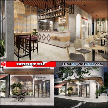 COFFE SHOP [SKETCHUP INTERIOR SCENE FREE DOWNLOAD]