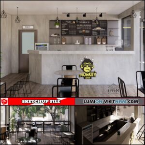 COFFE SHOP [SKETCHUP INTERIOR SCENE FREE DOWNLOAD]