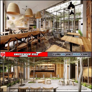 COFFE SHOP [SKETCHUP INTERIOR SCENE FREE DOWNLOAD]