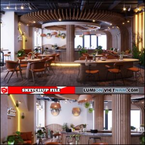 COFFE SHOP [SKETCHUP INTERIOR SCENE FREE DOWNLOAD]